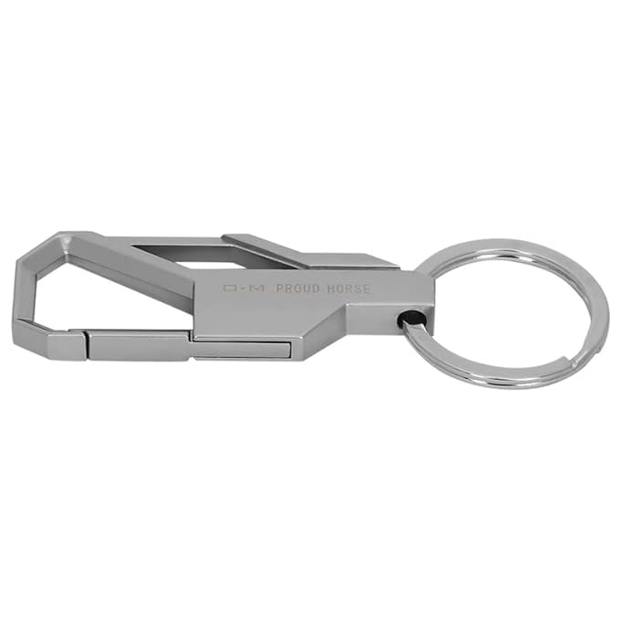 TechPro Stainless Steel Keychain Heavy Duty For Men And Women, Silver - Image 1