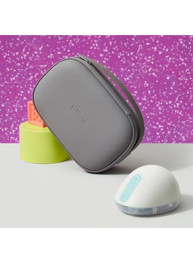 Willow حقيبة حمل مضخة الثدي، رمادي، للاستخدام مع مضخات الثدي القابلة للارتداء بدون استخدام اليدين، حقيبة مضخة ثدي صلبة فائقة المتانة مع صينية قابلة للإزالة، مدمجة وسرية - Image 5