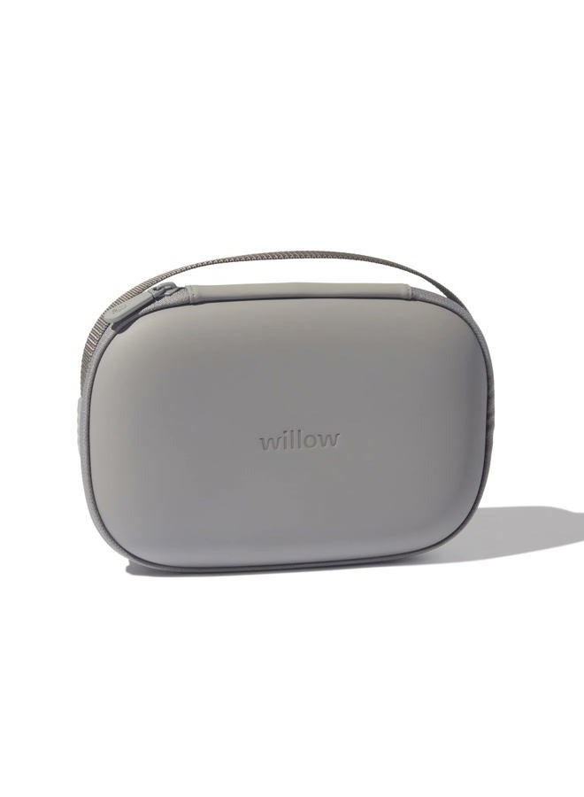 Willow حقيبة حمل مضخة الثدي، رمادي، للاستخدام مع مضخات الثدي القابلة للارتداء بدون استخدام اليدين، حقيبة مضخة ثدي صلبة فائقة المتانة مع صينية قابلة للإزالة، مدمجة وسرية - Image 1