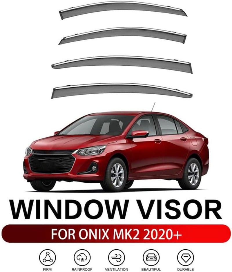 Premium Wind Deflector for Chevrolet Cavalier Onix MK2 2020+ Window Side Visor Keep Your Car Ventilated in Rain Reduce Wind Turbulence External Accessories - Image 2