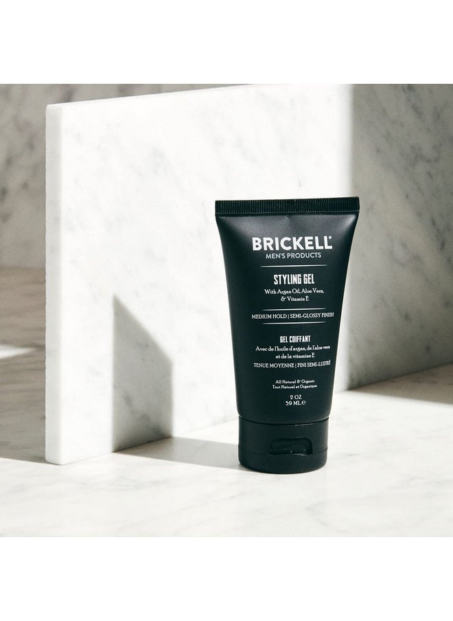 Brickell Men's Products - Brickell Men'S Styling Hair Gel Natural And Organic All Day Hold For Glossy Style 2 Ounce Naturally Scented (2 Oz) - Image 1