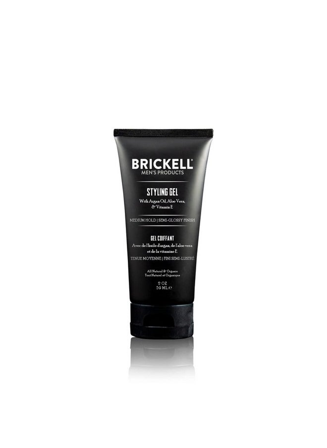 Brickell Men's Products - Brickell Men'S Styling Hair Gel Natural And Organic All Day Hold For Glossy Style 2 Ounce Naturally Scented (2 Oz) - Image 1