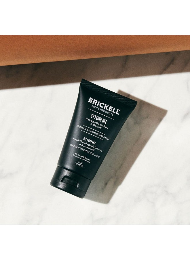 Brickell Men's Products - Brickell Men'S Styling Hair Gel Natural And Organic All Day Hold For Glossy Style 2 Ounce Naturally Scented (2 Oz) - Image 1