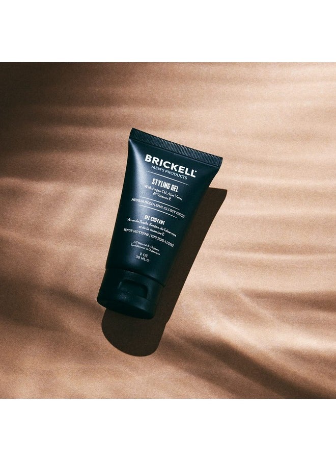 Brickell Men's Products - Brickell Men'S Styling Hair Gel Natural And Organic All Day Hold For Glossy Style 2 Ounce Naturally Scented (2 Oz) - Image 1