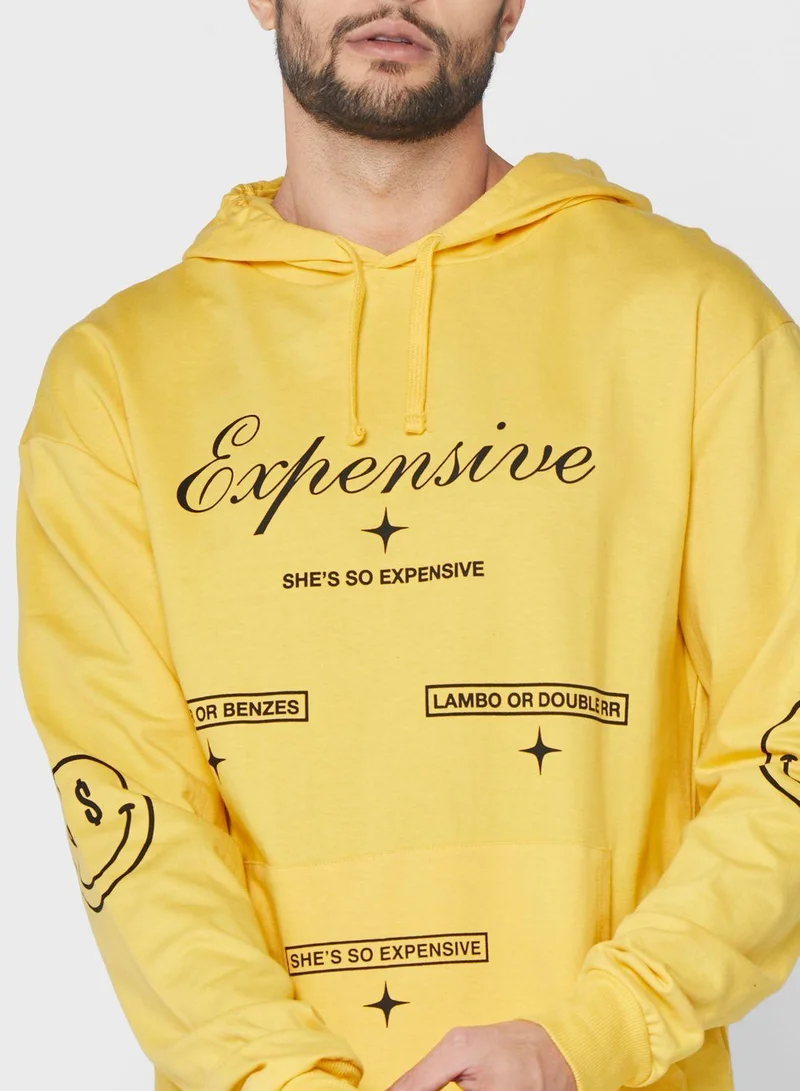 TY Dollar Sign Ty Dollar Sign Drop Shoulder Hoodie