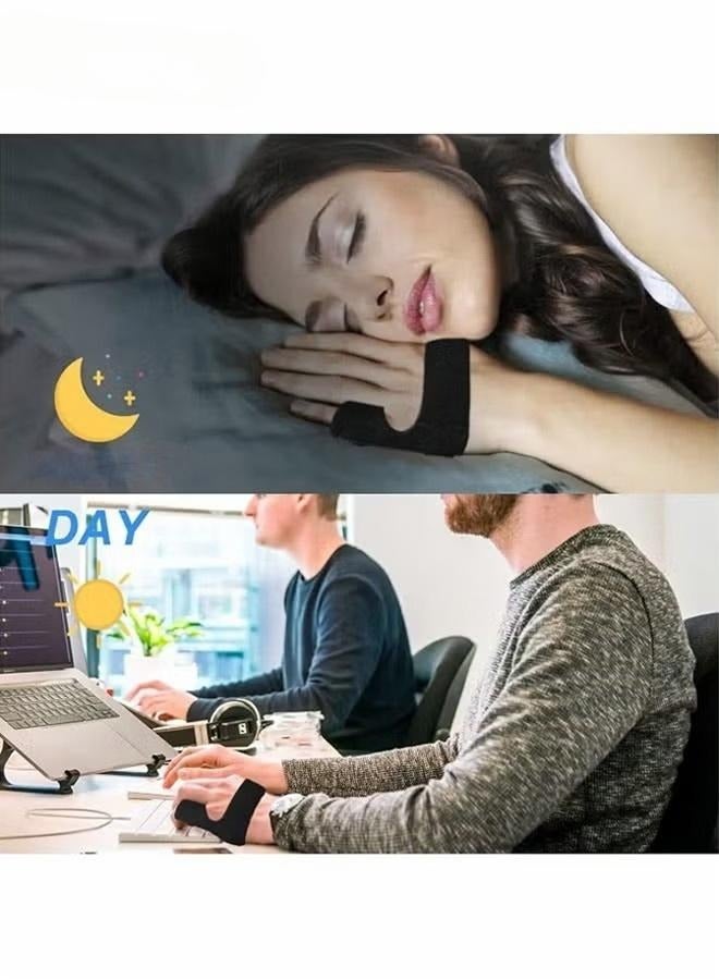 2PCS Finger Support Splint, Adjustable Aluminium Alloy Support, for Sport Injuries, Joints Pain, Finger Splint for Children and Adults with Velcro (Black) - Image 5