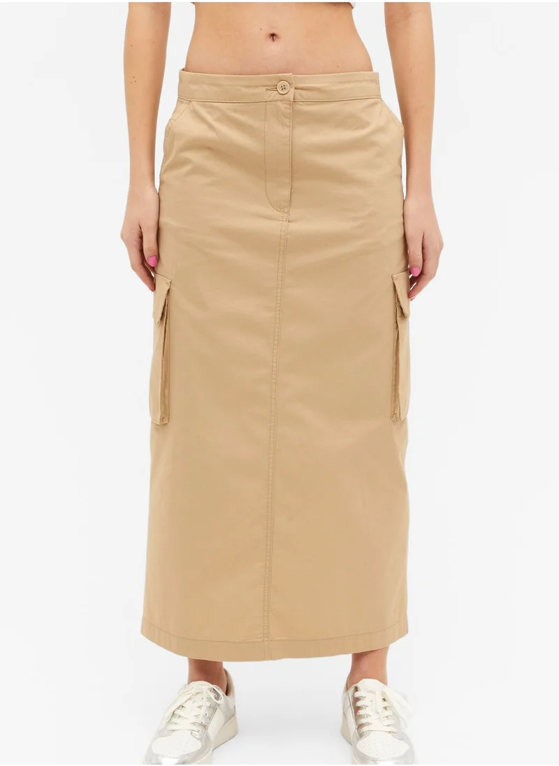 MONKI Pocket Detail Maxi Skirt