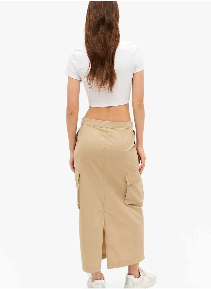 MONKI Pocket Detail Maxi Skirt