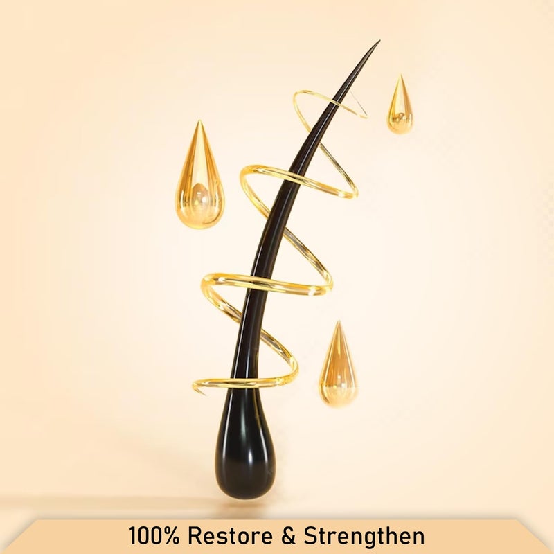 CALVEO Honey Oats Masque for Dry Damaged Hair Hydrates hair Infused with Protein Vitamins and PH Balance Technology for Smooth Silky Hair Strengthens Restore your Hair 300ml - Image 3