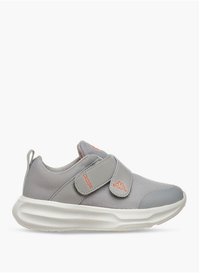 Kappa Boys' Logo Detail Sports Shoes with Hook and Loop Closure  - Image 3