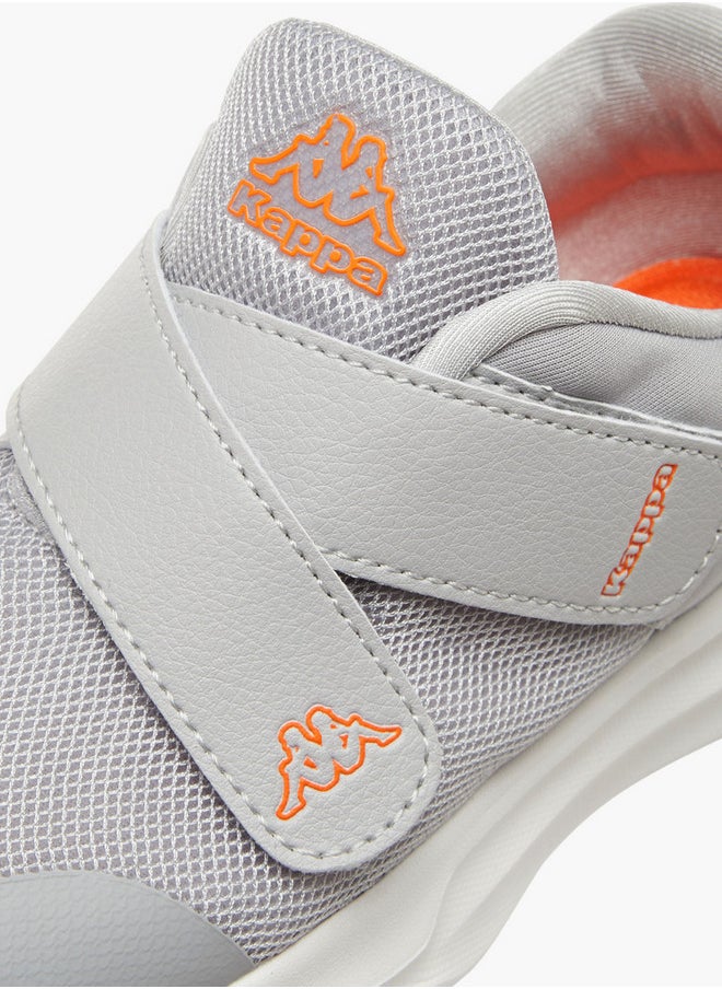 Kappa Boys' Logo Detail Sports Shoes with Hook and Loop Closure  - Image 4
