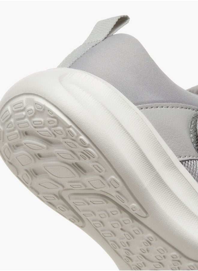 Kappa Boys' Logo Detail Sports Shoes with Hook and Loop Closure  - Image 5