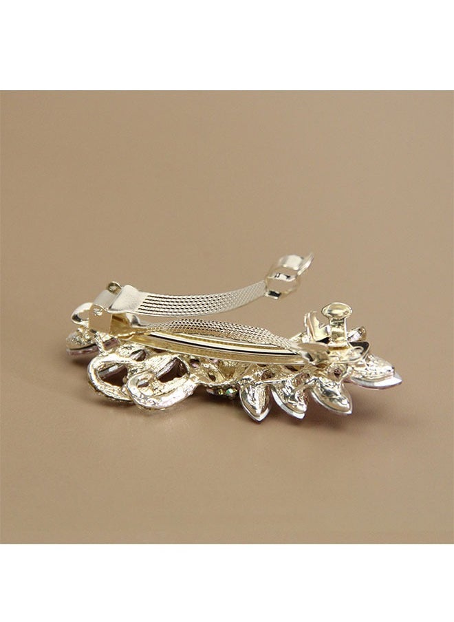 Generic - Flower Luxury Jewelry Design Hairpin Rhinestone Hair Barrette Clip,Also Perfect Gifts for Mom (Sky Purple) - Image 1