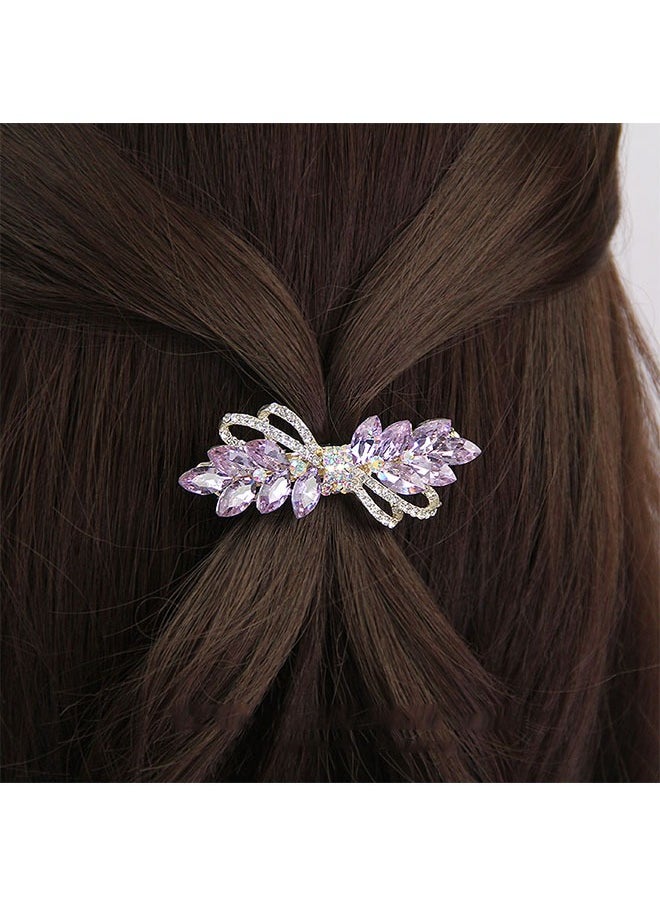 Generic - Flower Luxury Jewelry Design Hairpin Rhinestone Hair Barrette Clip,Also Perfect Gifts for Mom (Sky Purple) - Image 1