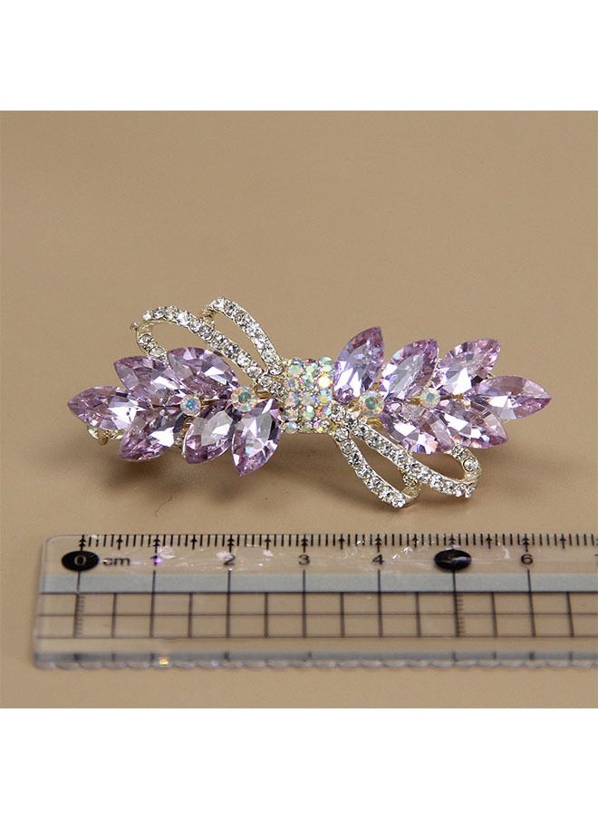 Generic - Flower Luxury Jewelry Design Hairpin Rhinestone Hair Barrette Clip,Also Perfect Gifts for Mom (Sky Purple) - Image 1