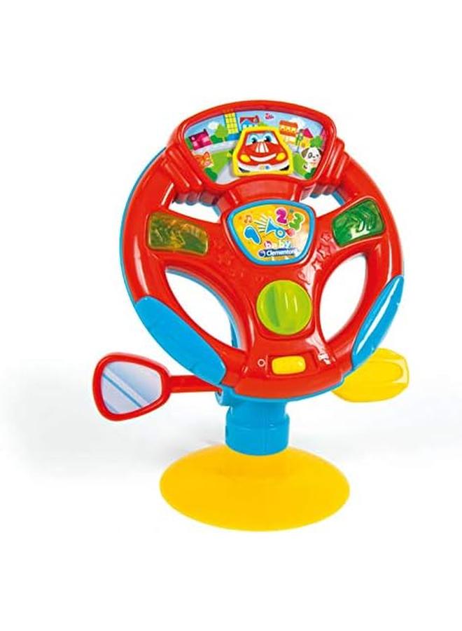 كلمينتوني عجلة قيادة للأطفال مع مؤثرات صوتية للأعمار من 10 أشهر فما فوق - Image 2