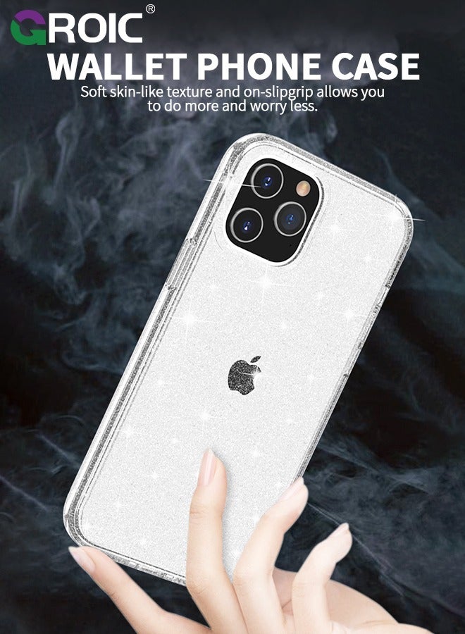 GROIC متوافق مع حافظة iPhone 15 Pro Max اللامعة، مع واقي شاشة 3X + واقي عدسة الكاميرا 3X، غطاء هاتف شفاف لامع مقاوم للصدمات، غطاء ممتص للصدمات ناعم من مادة TPU لهاتف iPhone 15 Pro Max 6.7 بوصة - Image 3