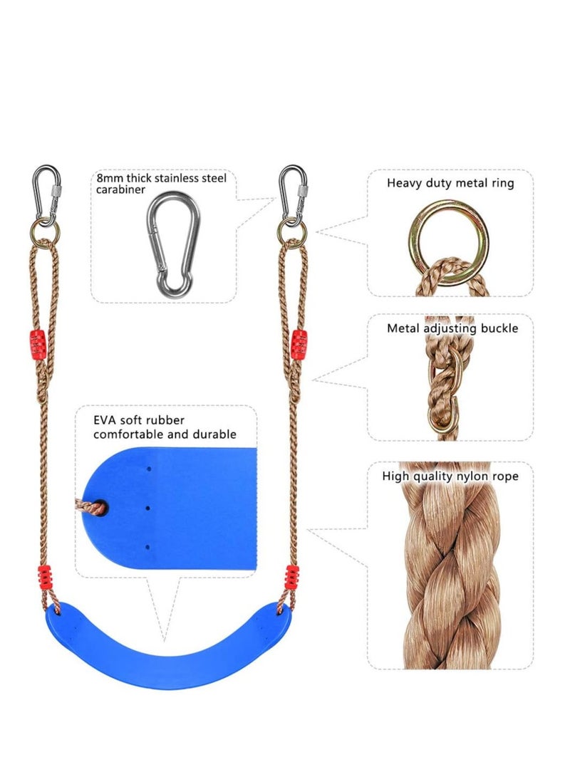 فنز  طقم مقعد متأرجح قوي ومتين وسهل التركيب وغير قابل للانزلاق باللون الأزرق - Image 1