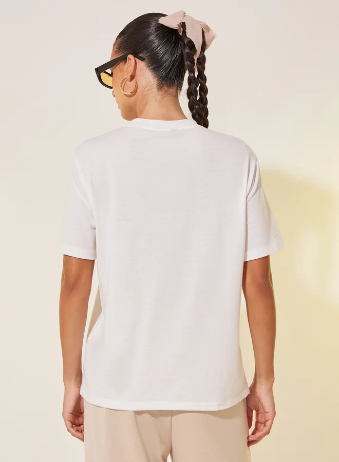 Take Two Embroidered Crew Neck T-Shirt