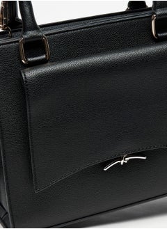 shoexpress Solid Tote Bag with Double Handles  - Image 4