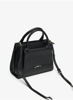 shoexpress Solid Tote Bag with Double Handles  - Image 3