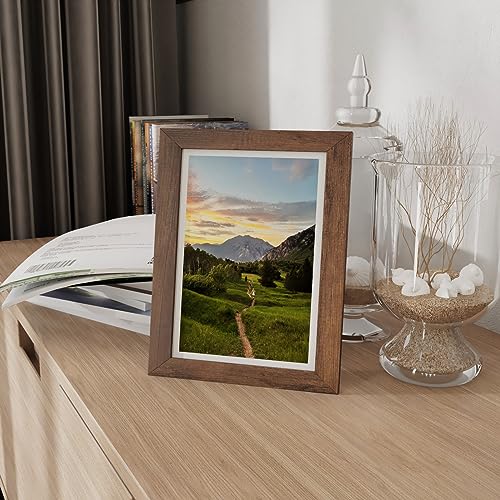Stickyart Thick Walnut Wood Mirror Tape Border Mirror Frame Border Wooden Peel and Stick Wallpaper Borders for Wall Bathroom Mirrors Frame Trim Wood Grain Repair Tape Removable Waterproof 3inx17ft - Image 3
