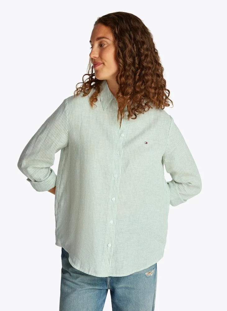تومي هيلفيغر Essential Linen Relaxed Shirt