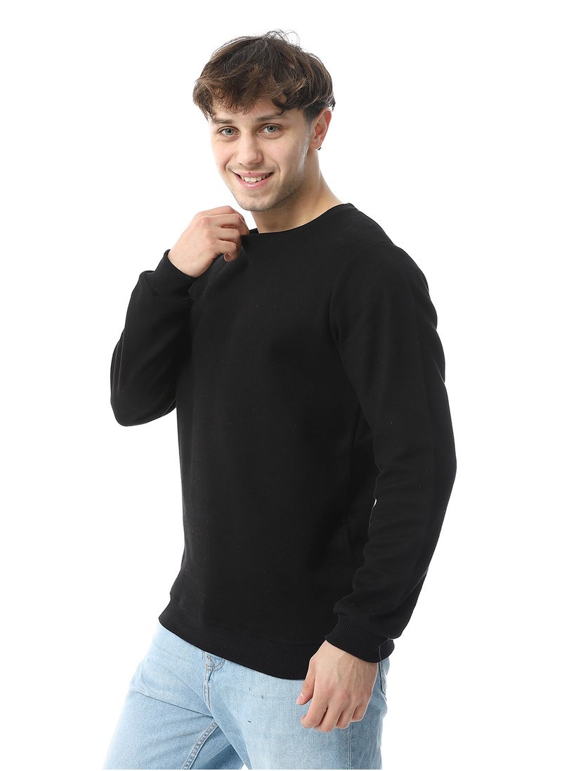 Andora - Plain Comfy Sweatshirt_Black - Image 1