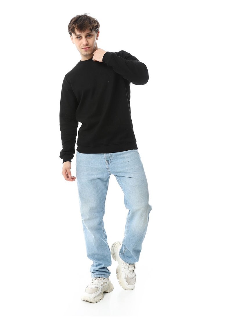 Andora - Plain Comfy Sweatshirt_Black - Image 1