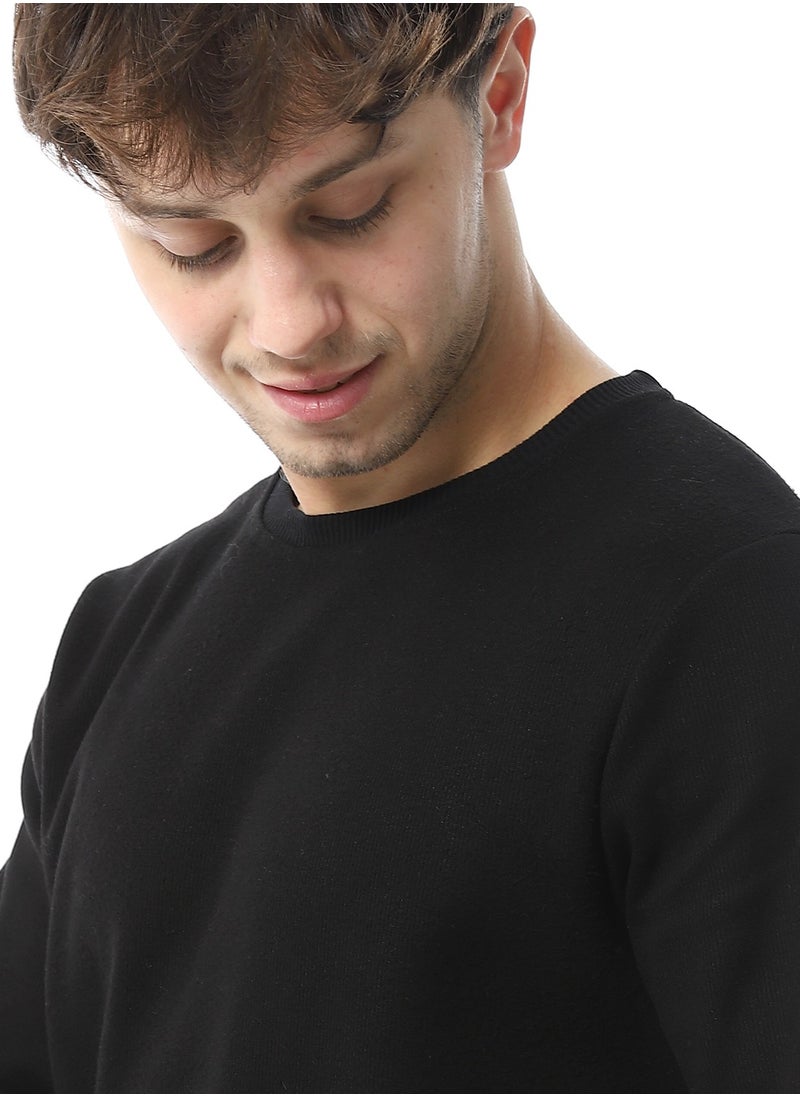 Andora - Plain Comfy Sweatshirt_Black - Image 1