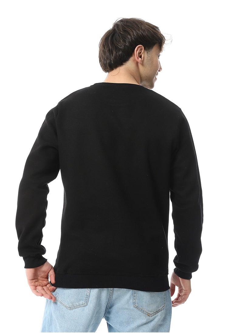 Andora - Plain Comfy Sweatshirt_Black - Image 1