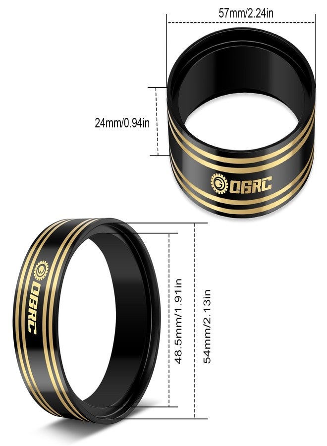 OGUNKE OGRC 1.9 Inch Brass Internal Beadlock Ring Clamp Ring 110g Heavy Wheel Counterweight Clamp Ring Fits 1.9 Wheel Rim for 1/10 TRX4 TRX6 Axial SCX10 I II III Pro Redcat GEN7 GEN8 RC Crawler Car (Black) - Image 5