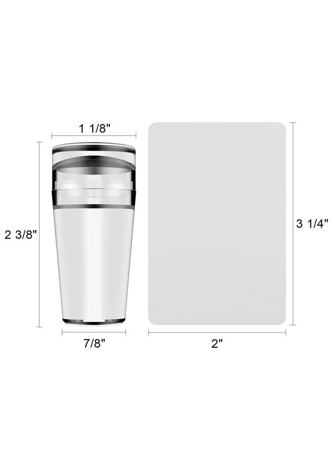 Bluezoo Nail Art Stamper Clear Silicone Stamping Jelly With Scraper Transparent Visible Body No Misplacement For Diy Nail Decor (Clear) - Image 3