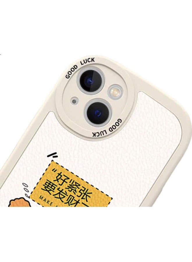 Langling Iphone 14 Case, Full Protection Camera Lens Cover, Instagram-Style Colorful Painting Design, Ultra-Thin Premium Lambskin, Silicone Shockproof Soft Case For Men And Women, "Make Money" Design - Image 2