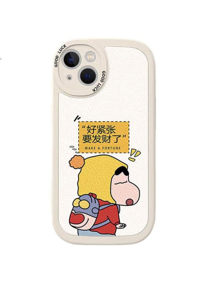 Langling Iphone 14 Case, Full Protection Camera Lens Cover, Instagram-Style Colorful Painting Design, Ultra-Thin Premium Lambskin, Silicone Shockproof Soft Case For Men And Women, "Make Money" Design - Image 3