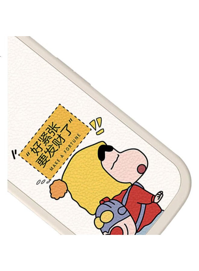 Langling Iphone 14 Case, Full Protection Camera Lens Cover, Instagram-Style Colorful Painting Design, Ultra-Thin Premium Lambskin, Silicone Shockproof Soft Case For Men And Women, "Make Money" Design - Image 1