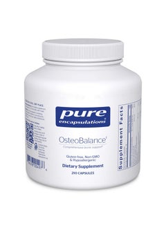 بيور إنكابسيليشن Pure Encapsulations OsteoBalance | مكمل غذائي مضاد للحساسية لتعزيز امتصاص الكالسيوم وتعزيز تمعدن العظام الصحي* | 210 كبسولات  - Image 1