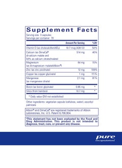 بيور إنكابسيليشن Pure Encapsulations OsteoBalance | مكمل غذائي مضاد للحساسية لتعزيز امتصاص الكالسيوم وتعزيز تمعدن العظام الصحي* | 210 كبسولات  - Image 2