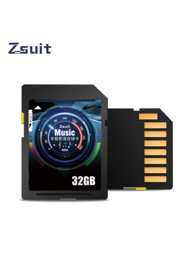 Car Sd 16g Large Card Navigation Car Music Camera Memory Card 32gSD Card Audi High-speed C10 Flash Memory Card-Color:Black-Capacity:32GB  - Image 4