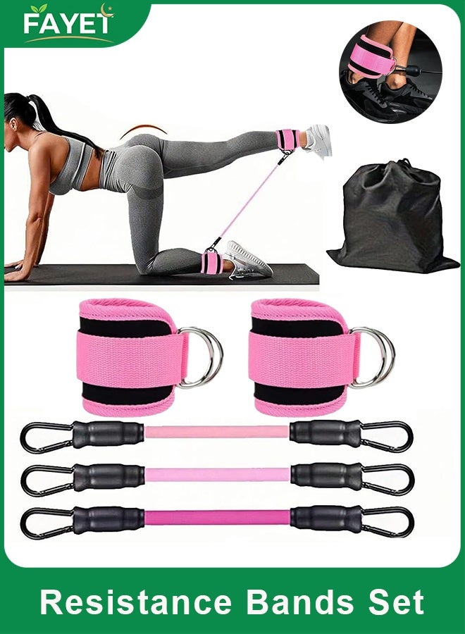 FAYET Adjustable Ankle Resistance Bands with Cuffs ， Glute & Leg Workout Bands for Booty, Hip, and Kickback Exercises - Image 1