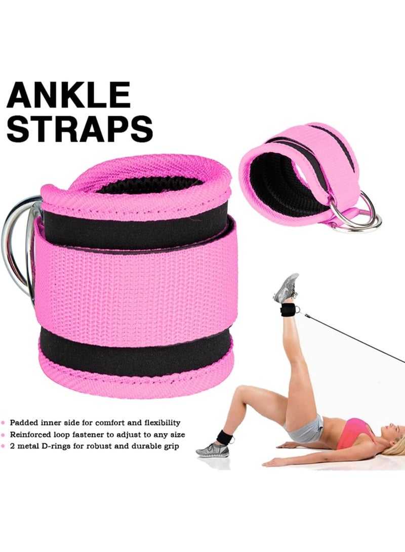 FAYET Adjustable Ankle Resistance Bands with Cuffs ， Glute & Leg Workout Bands for Booty, Hip, and Kickback Exercises - Image 2