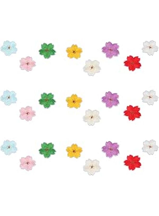 24 Pcs Embroidered Flower Patches Iron On Cloth Stickers For Clothing Bags Craft Decoration Random Style - Image 1