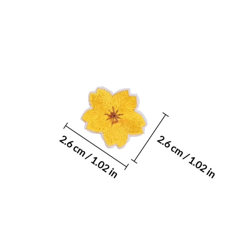 24 Pcs Embroidered Flower Patches Iron On Cloth Stickers For Clothing Bags Craft Decoration Random Style - Image 3
