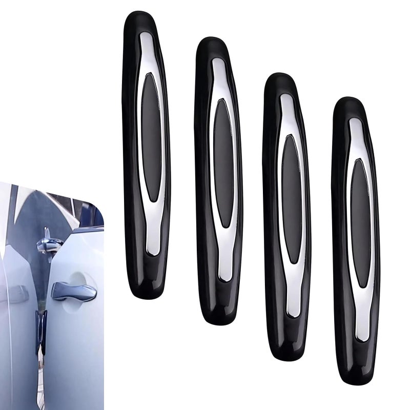 winterrock 4PCS Car Door Edge Guards AntiScratch Auto Side Door Edge Guard Trim Strip Self Adhesive Vehicle Doors Protector Bumper Guard Universal Auto Exterior Accessories Black - Image 3