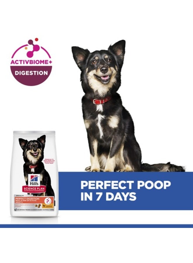 Hill's Hillâ€™s Science Plan Perfect Digestion Chicken & Brown Rice Small & Mini Adult Dog Food - 1.5KG - Image 4