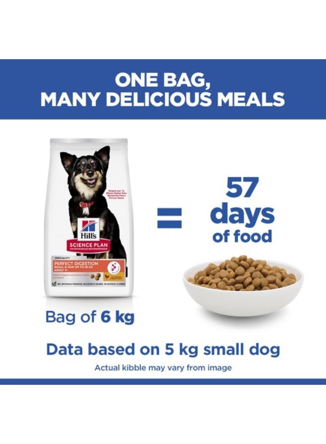 Hill's Hillâ€™s Science Plan Perfect Digestion Chicken & Brown Rice Small & Mini Adult Dog Food - 1.5KG - Image 3