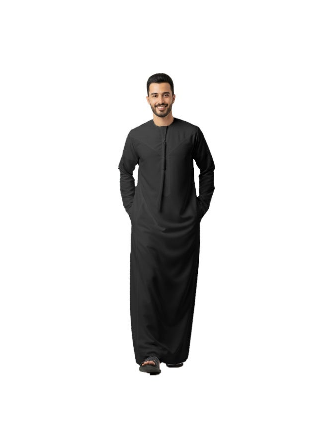 RAHMA COLLECTIONS Rahma Men's Authentic Emirati Kandura | Hand-Stitched Premium Thobe/Dishdasha, Traditional Design, Exudes Class & Sophistication - Image 4