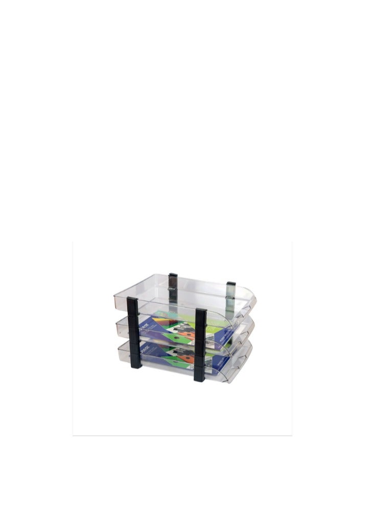 Modest Office Tray Plastic 3 Tier Clear