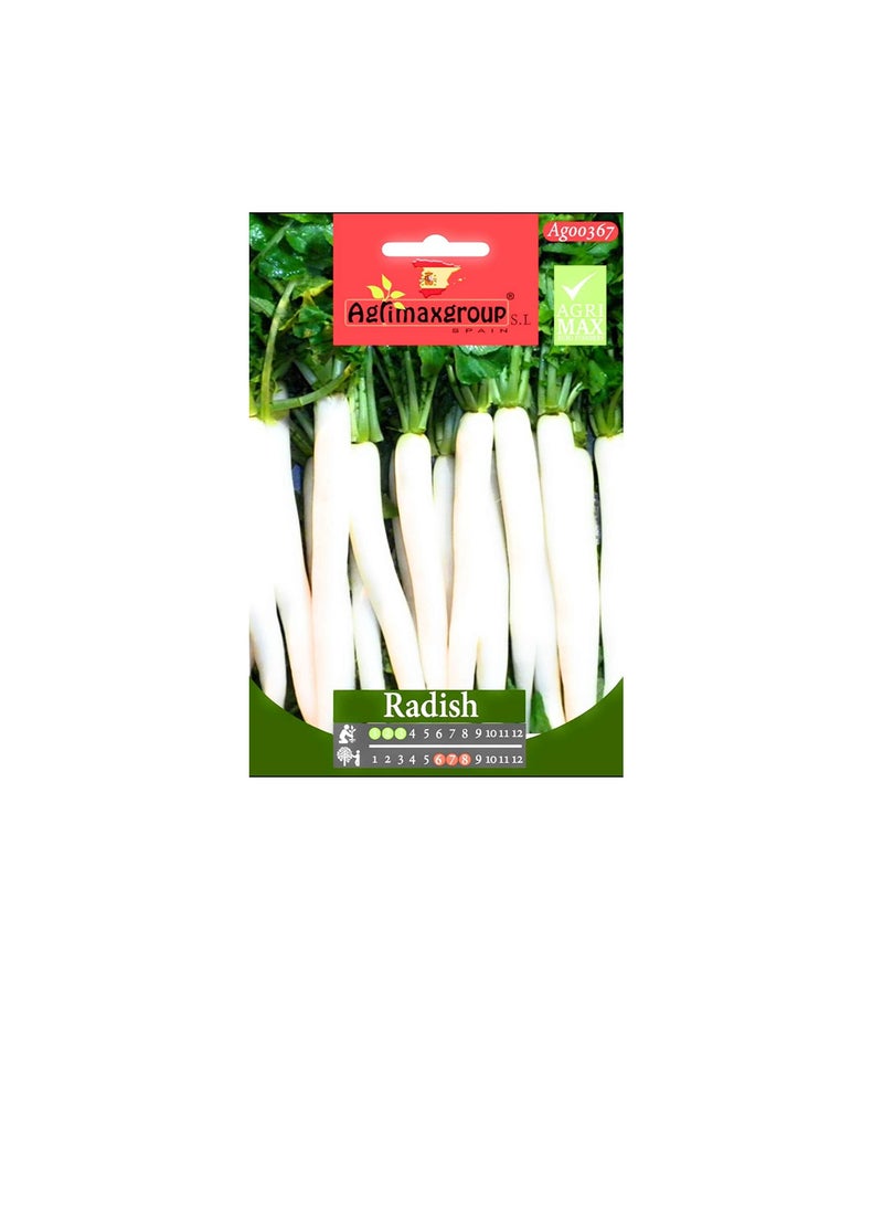 Agrimax White Radish Seeds - Image 1
