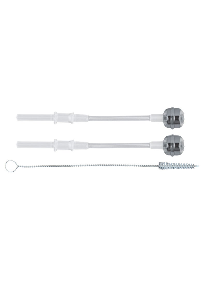 TUM TUM Sippy-Free Drinking Cup with Straw, Cleaning Brush and 2 Spare Straws 